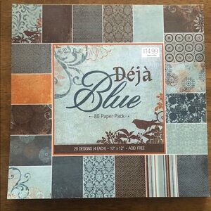 Déjà Blue Card Stock Sheets